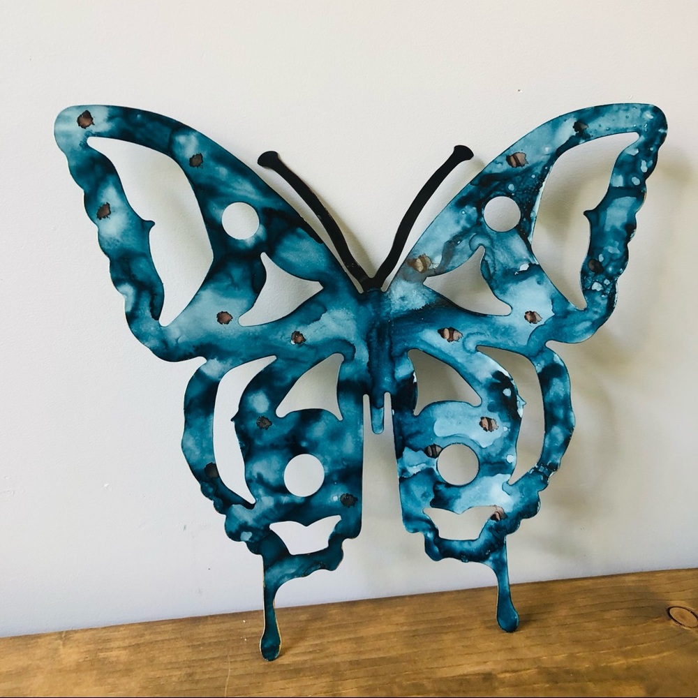EARTHBOUND Blue Butterfly Wall Decor Large